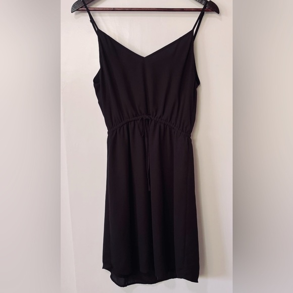 Babaton| Aritzia| ‘Casimir’ Black Cinched Spaghetti Strap Mini Dress Sz S - Picture 3 of 7
